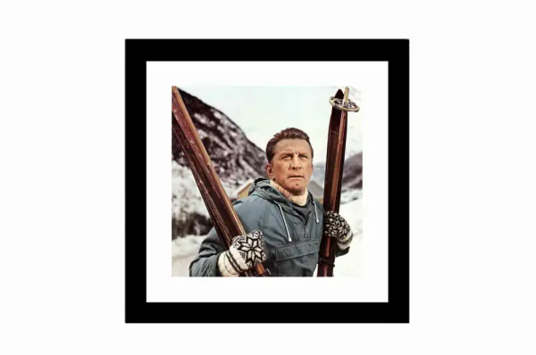 Bilde i glass sort treramme telemark 60x60 