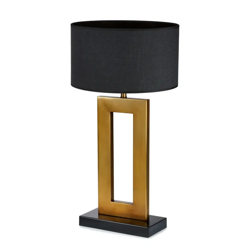 Bordlampe Venice Brass  inkl skjerm rund h69