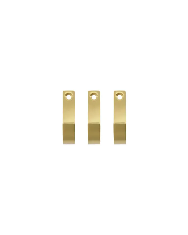 Knagg enkel messing 3pk