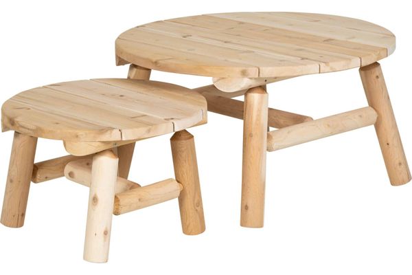 Log hagebord ø 90 *
