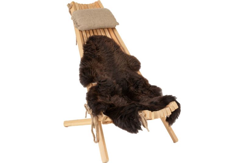 Saueskinn brun 90-110x50-59cm