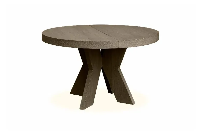 Spisebord Cleveland x-ben ileggsplater Ø:135 2x60 H75 Muskat eik